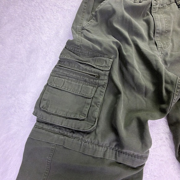 VTG Boy Scouts of America Cargo Pants Men's 36x29 Olive Green High-Rise Straight - Picture 2 of 7